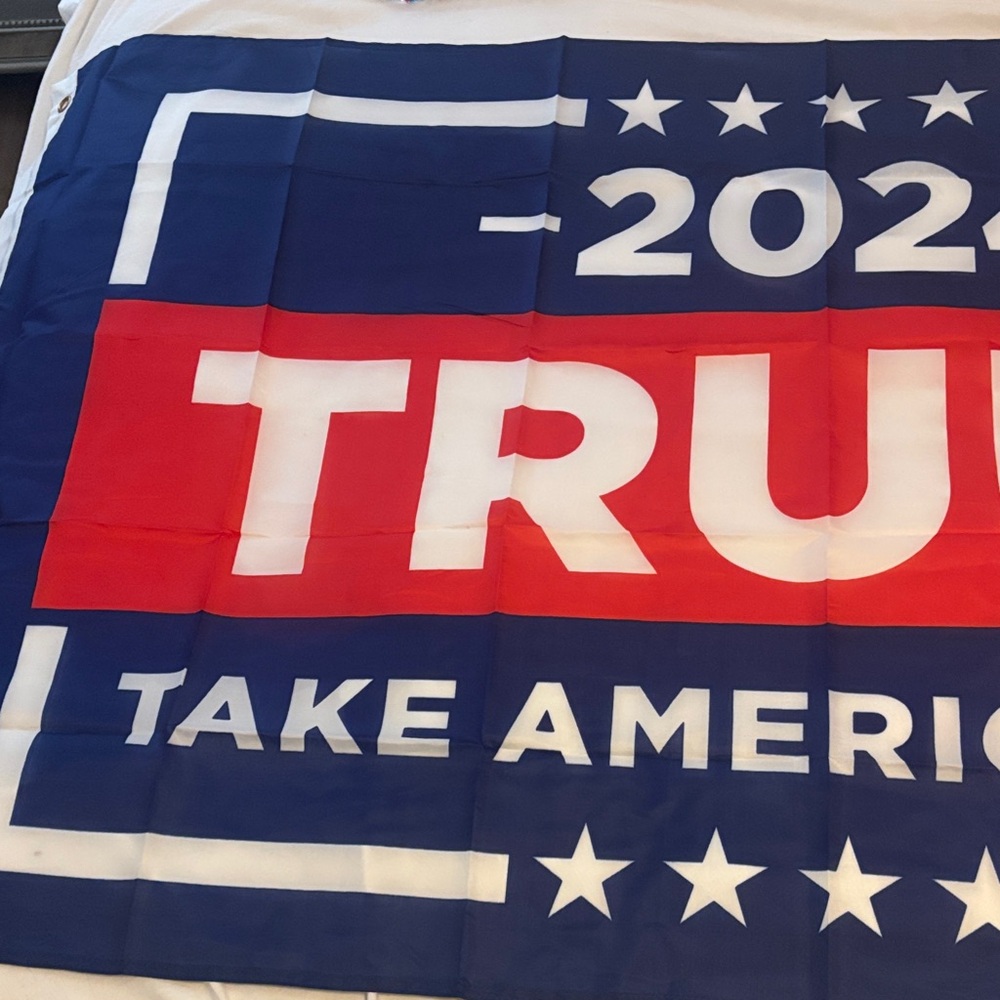 Red and Blue Trump 2024 Flag - Picture 5 of 5